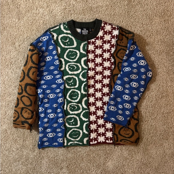 The Ragged Priest Multicolor Patterned Crewneck Sweater - Picture 2 of 4